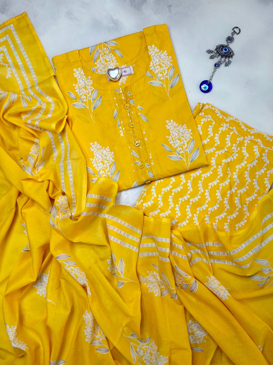 Printed Cotton Dupatta Set