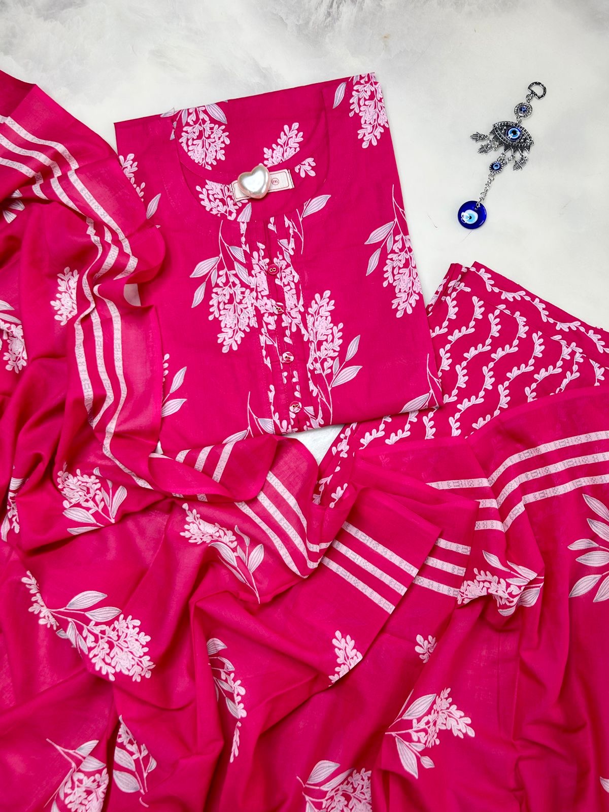 Printed Cotton Dupatta Set