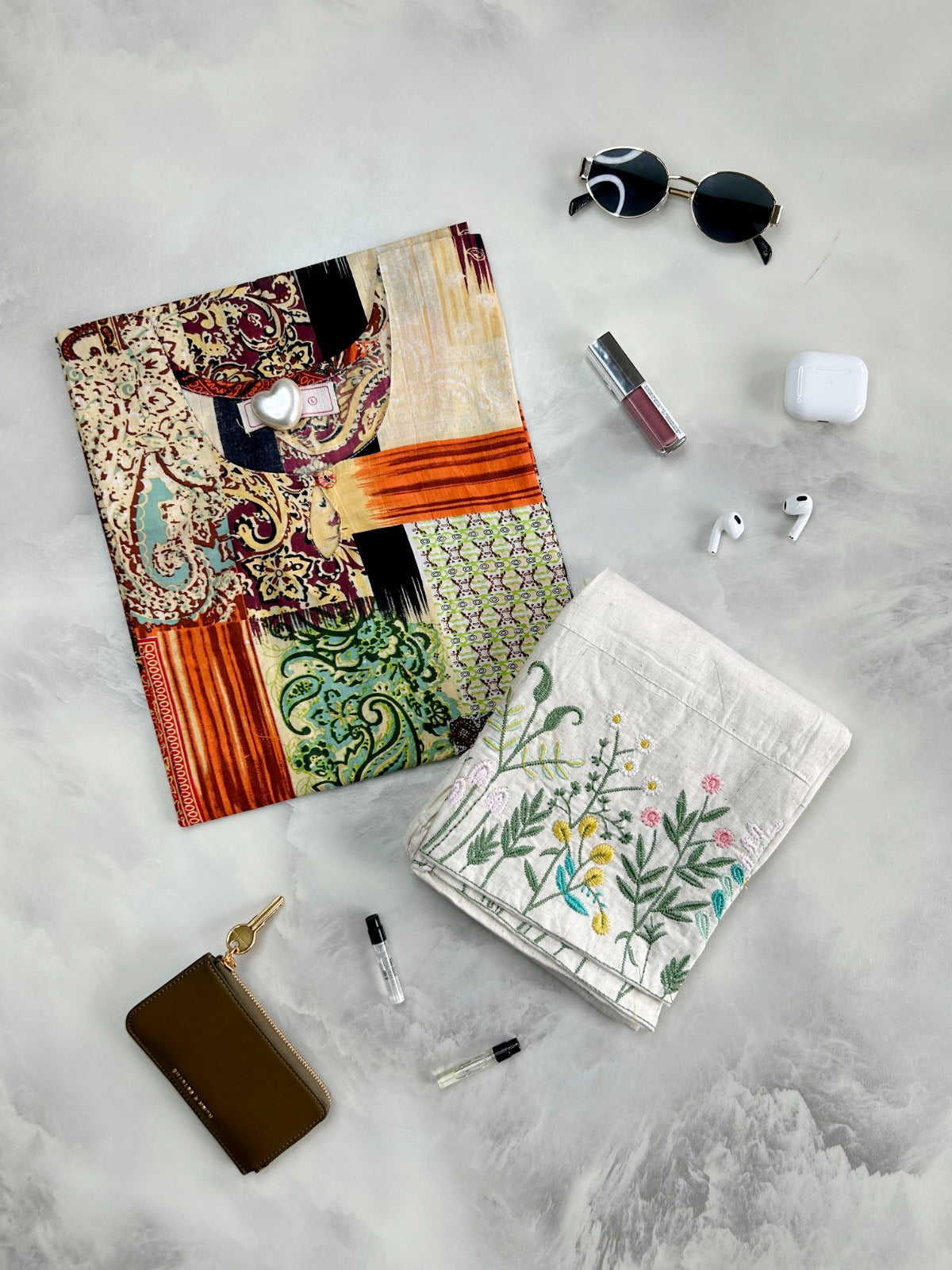 Printed Straight Kurta With Embroidery Pant