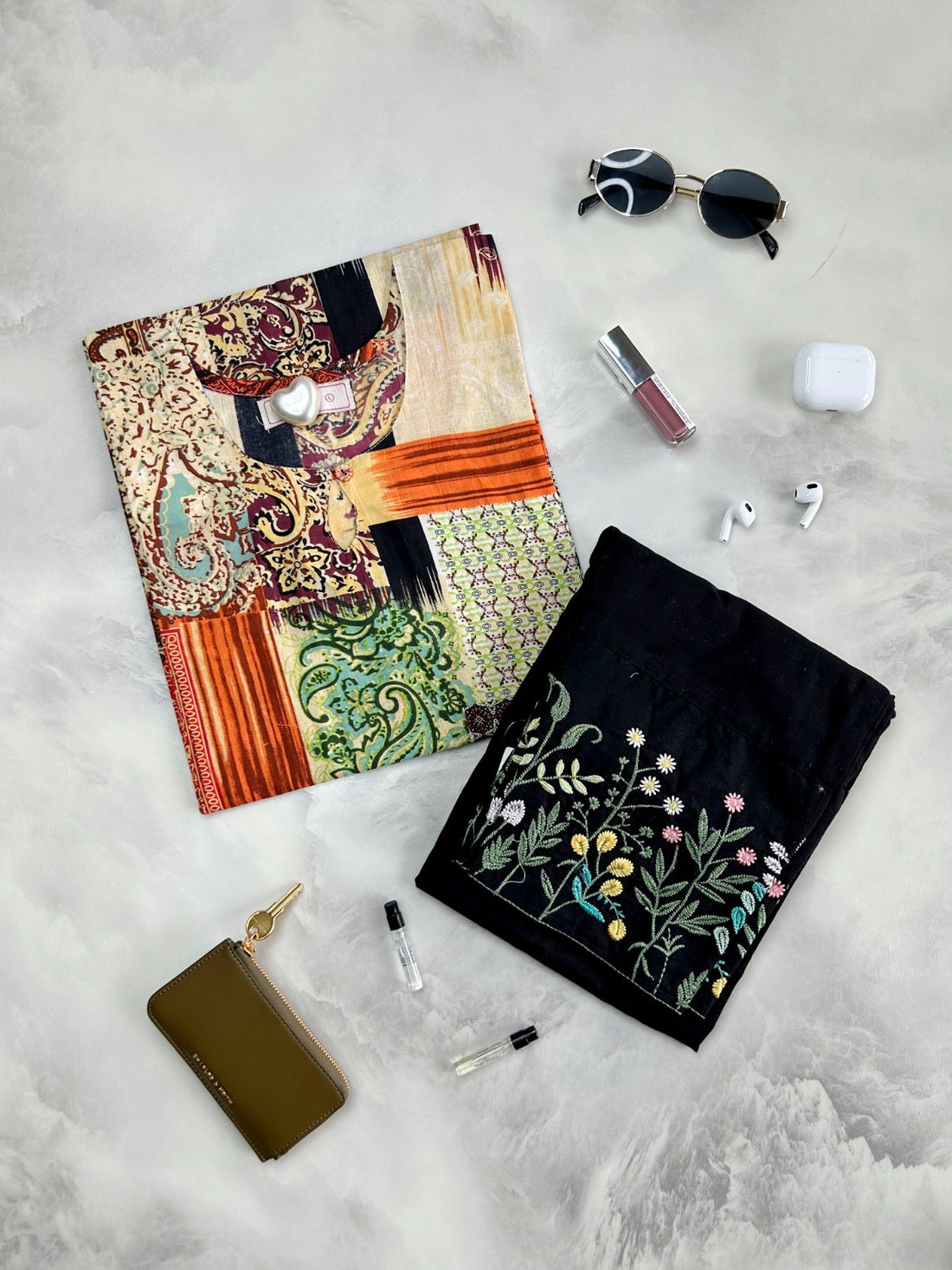 Printed Straight Kurta With Embroidery Pant