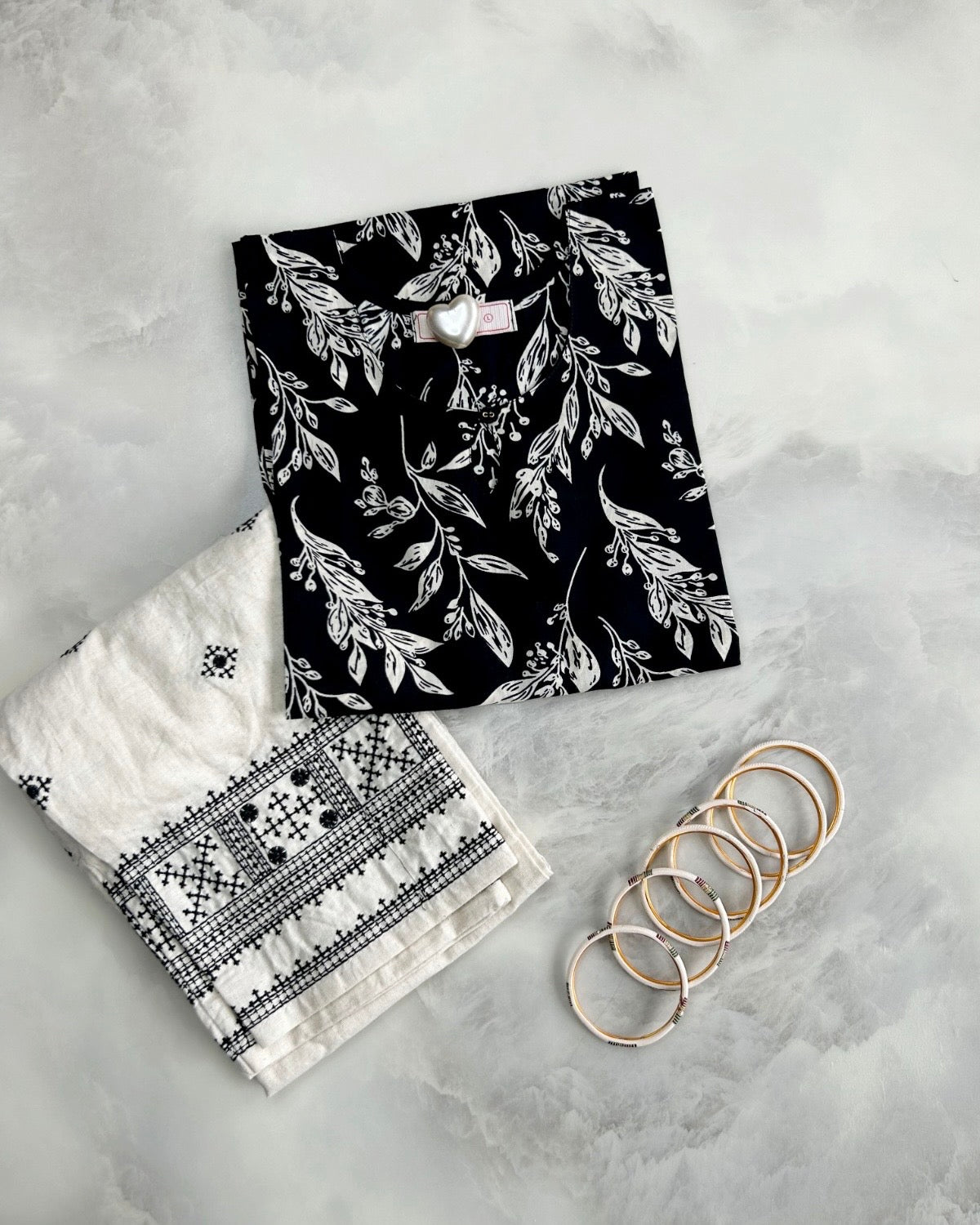 Printed Cotton Kurta with Embroidery Pant