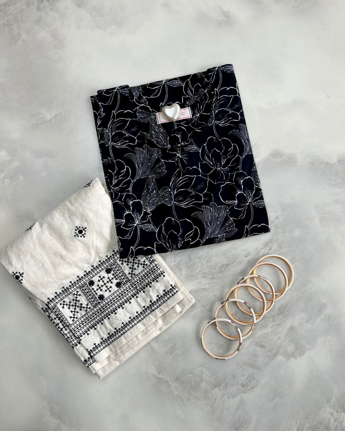 Printed Straight Kurta With Embroidery Pant