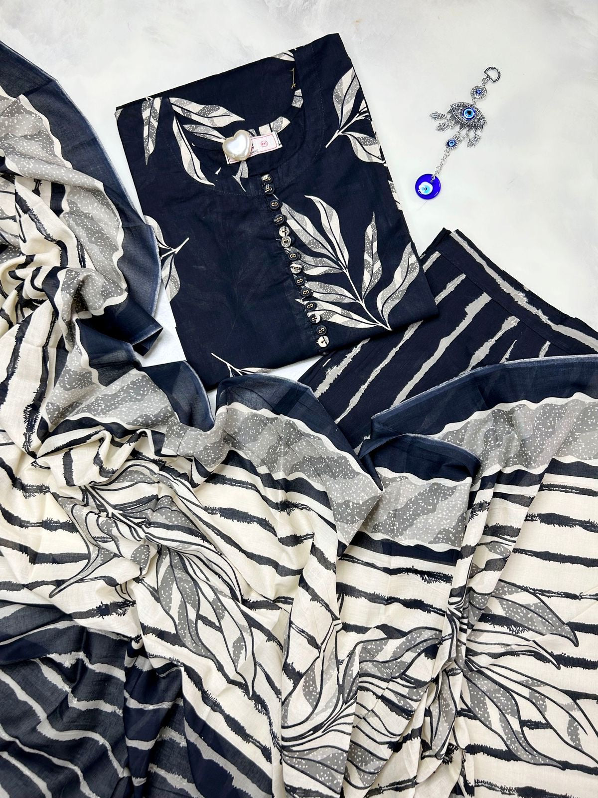 Printed Cotton Dupatta Set