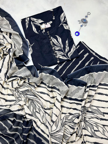 Printed Cotton Dupatta Set