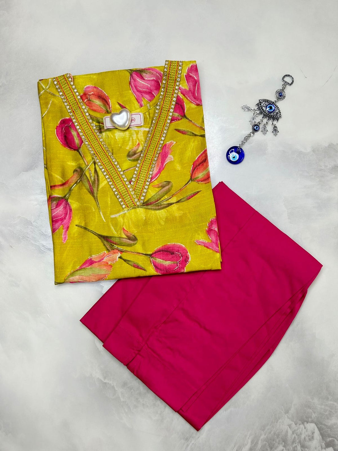 Printed Cotton Kurta With Straight Pant