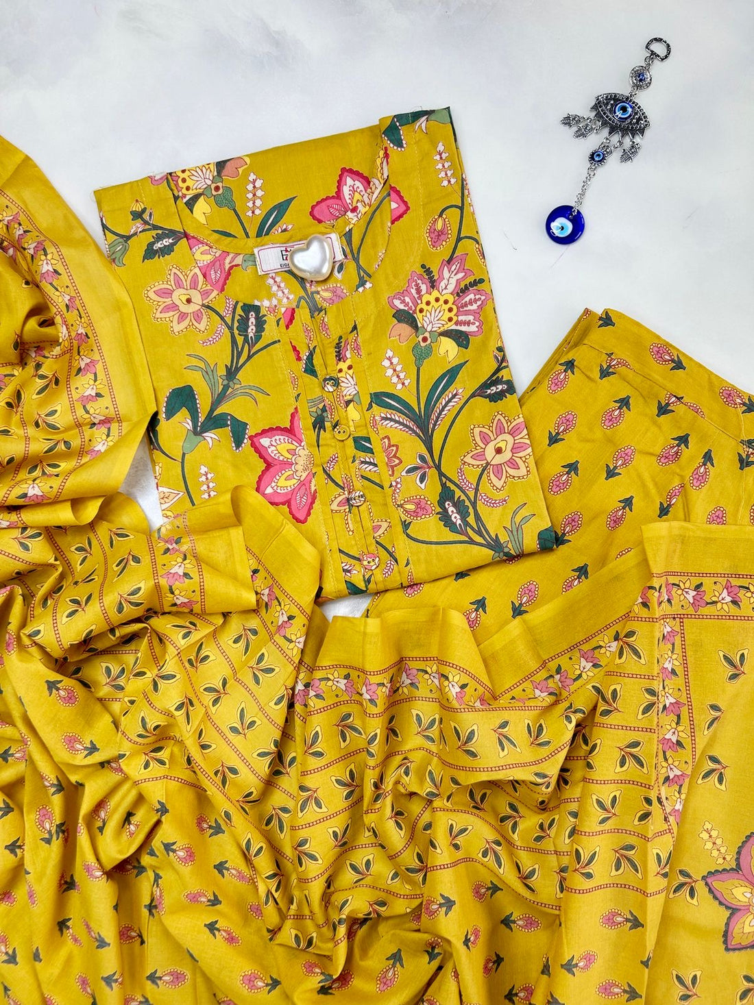 Printed Cotton Dupatta Set